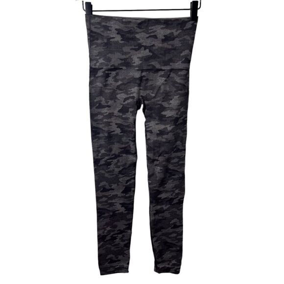 Spanx Seamless Leggings Heather Gray Camo M - Picture 2 of 5